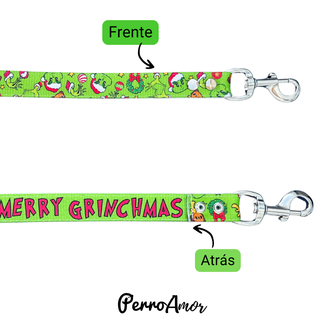 Correa Binomio " Grinch paws “