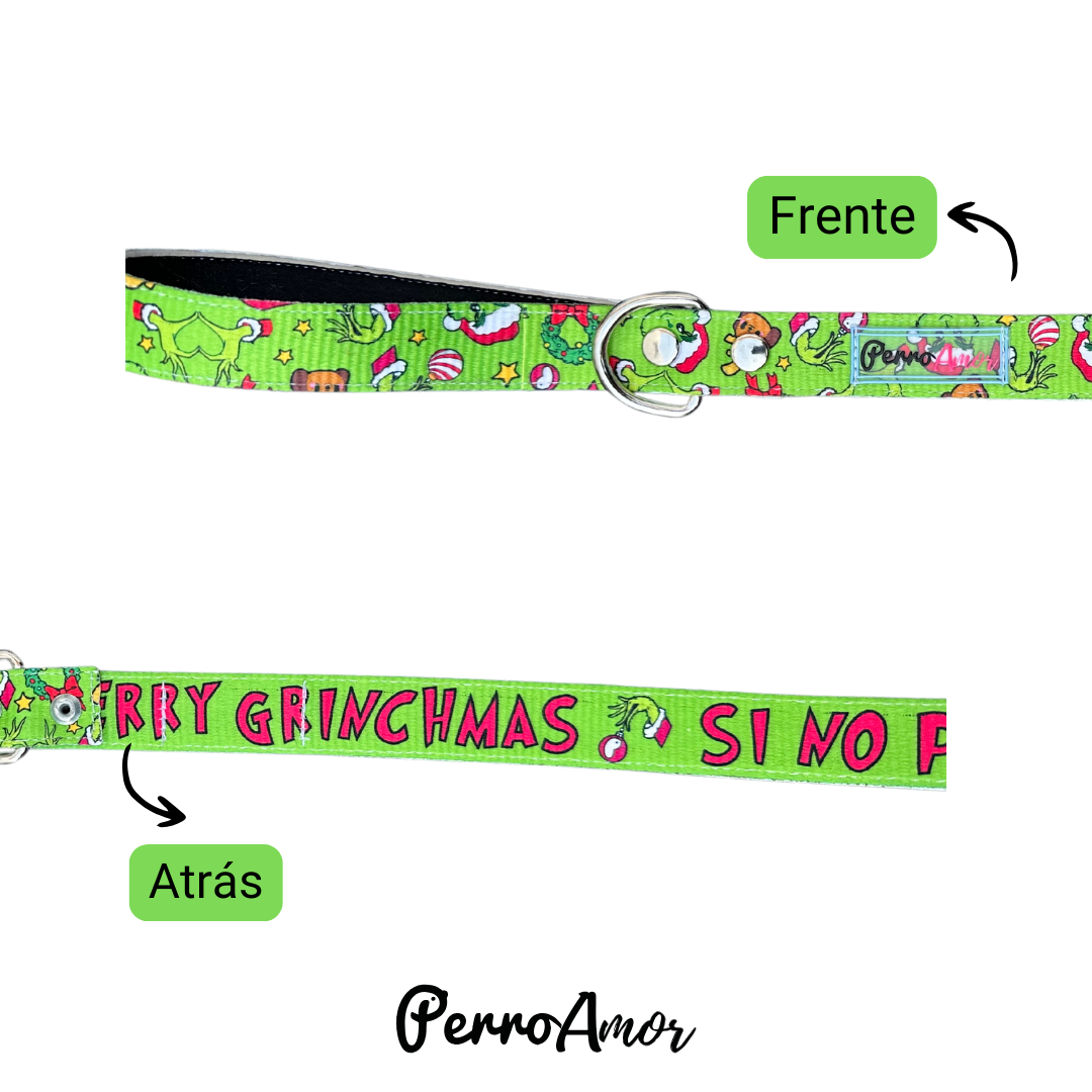 Correa Binomio " Grinch paws “