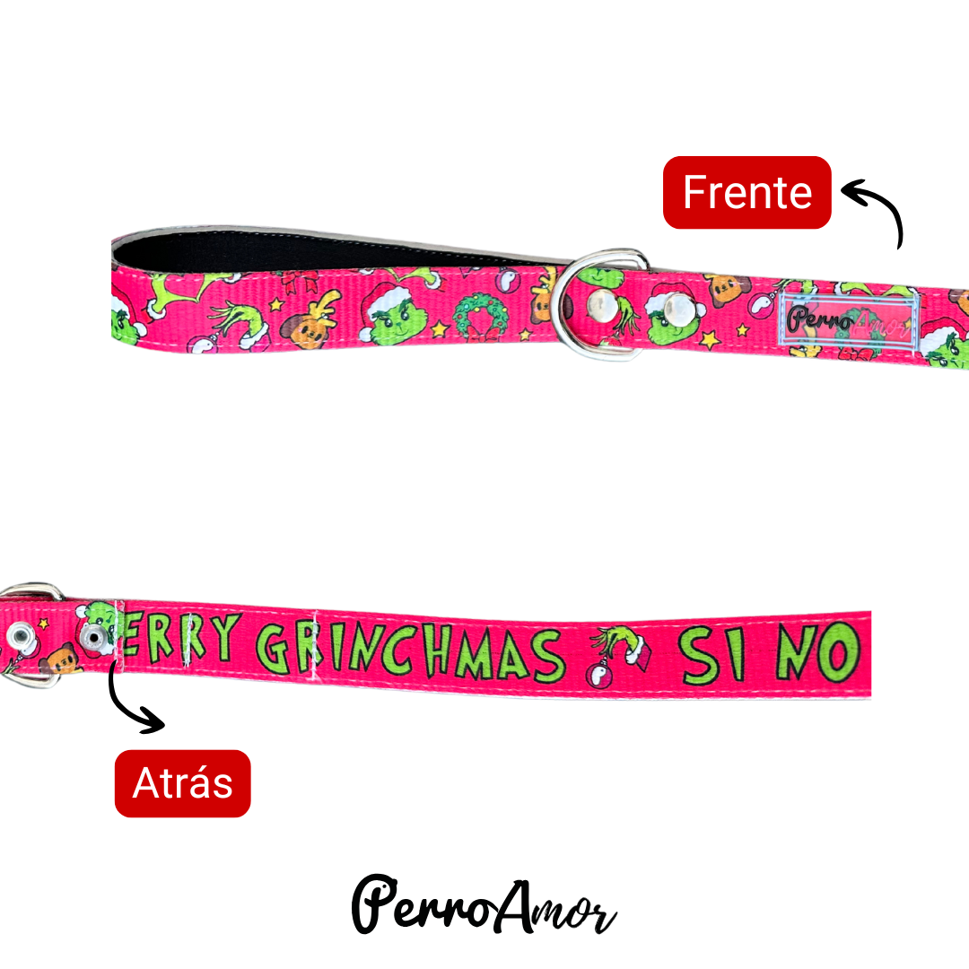 Correa Binomio " Grinch paws “
