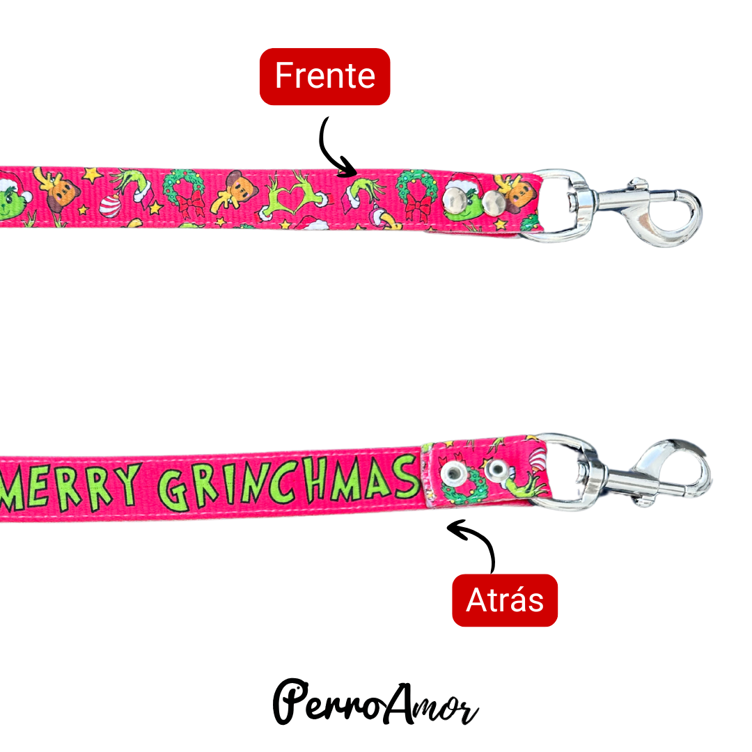 Correa Binomio " Grinch paws “