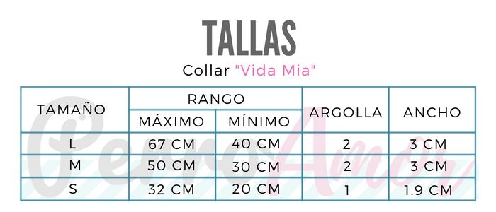 Collar Vida Mía " Amor "