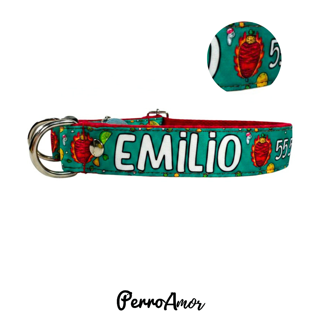 Collar Vida Mía " Nombre y Teléfono "