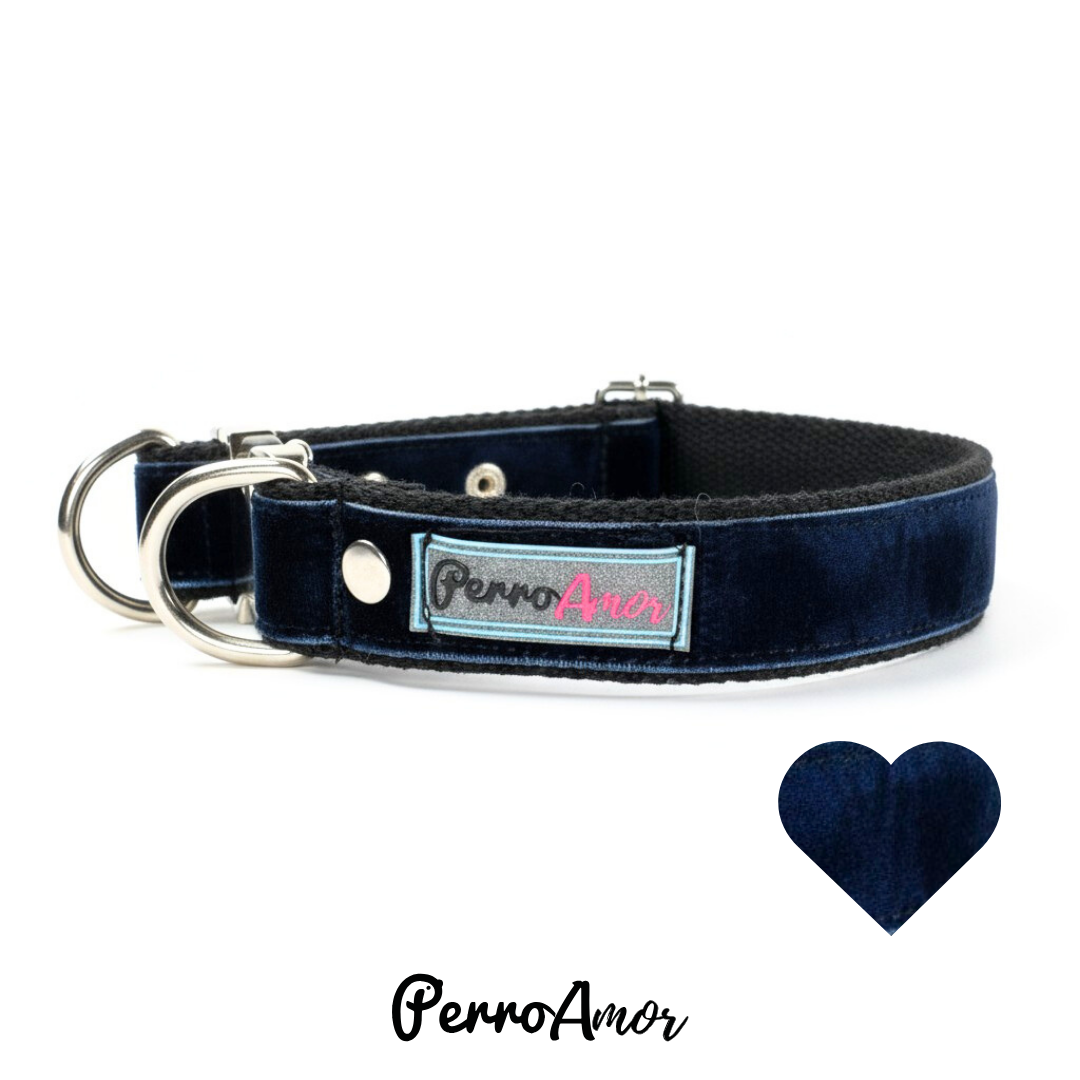 Collar Vida Mía " Terciopelo Indigo " Hibrido