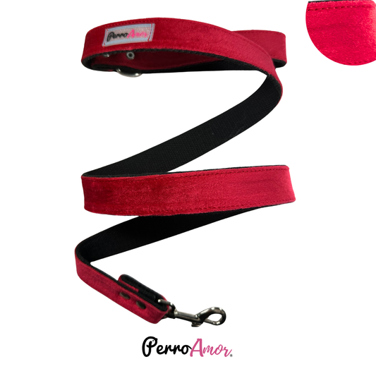 Correa Pata de Perro " Terciopelo Rojo "